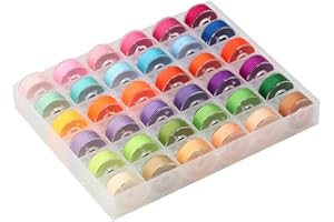 OUYIWEIMAOYI 36pcs Confezione spolette di colori assortiti fili Bobine per Macchina da Cucire Plastica rocchetti Vuoto Per macchina da ricamo e da cucire DIY filo da ricamo filo da cucito (Warm colours)