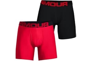 Under Armour Herren Tech 6in 2 Pack schnelltrocknende Boxershorts, komfortable Unterwäsche mit enganliegendem Schnitt