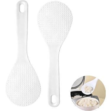 Lot 3 Grandes Spatules Riz Plastique Blanc – Cuillères Service Fourche 27 Cm Riz & Pommes De Terre
