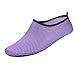 Produktbild Strandschuhe, Sunday Wasserschuhe Surfschuhe Schwimmschuhe für Damen Herren Kinder Outdoor Wassersport Tauchen Yoga Socken Strand Schuhe Laufband Schuhe (Lila, M)
