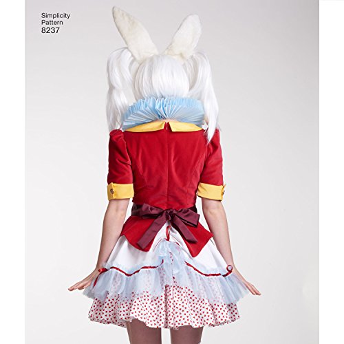 Simplicity Schnittmuster 8237 Misses ‚Alice im Wunderland Cosplay Kostüme, weiß - 2