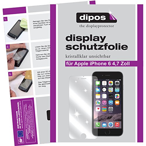 dipos Apple iPhone 6 (4,7 Zoll) Schutzfolie (6 Stück) – kristallklare Premium Folie Crystalclear - 2
