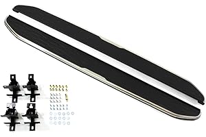 J&J Automotive | Pedane Laterale Sottoporta In Alluminio E Plastica ABS Per Discovery Sport dal 2014, 1 KIT, Materiale Di Montaggio Incluso