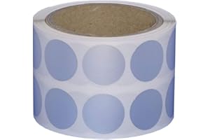 SIMHOA Markierungspunkte/Klebepunkte auf Rolle - Ø 20 mm - 1.000 Stück (Silber Folie matt)