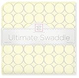 SwaddleDesigns Ultimate Receiving Blanket, Sterling Mod Circles (Sunwashed Yellow)