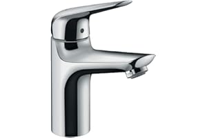 hansgrohe Novus Jednouchwytowa bateria umywalkowa 100 LowFlow z kpl. odpływowym Push-Open chrom, 71034000