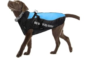 FEimaX Abrigo para Perro de Invierno Impermeable Chaqueta de Felpa Cálido Reflectante Chaleco de Algodón Suave para Cachorro Ropa para Mascotas Perros Pequeños, Medianos y Grandes