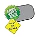 ActiVue Baby Car Mirror | Watch Your Child Safely Whilst Rear Facing | Easy Install Dual Strap Fastening | Fully Adjustable Tilt And Turn With Anti-Judder Mount | Superior Reflection And 100% shatterproof | Premium Quality Safety Product | Includes 2 x Bonus Products - Baby On Board Sign And UV Sun Shade