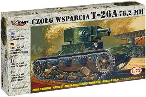 Mirage Hobby Model Kit - Czolg Wsparcia T-26A 72,2mm Tank - 1:72 Scale - 72160 by Miage Hobby