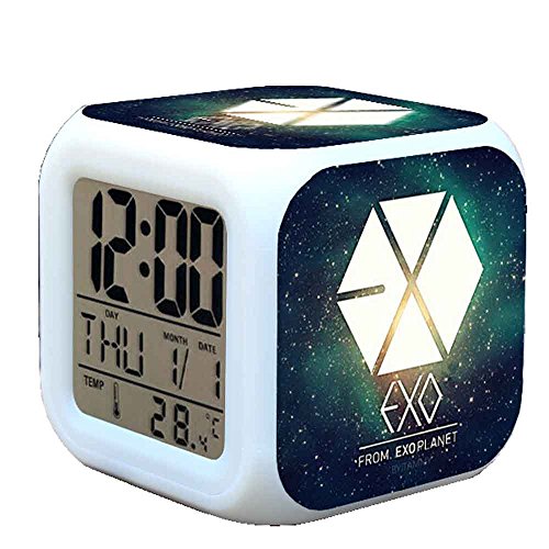 R-timer - Reloj despertador Exo, anime coreano, con luz led, accesorio para adolescentes