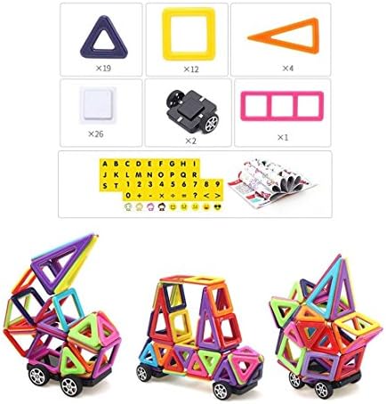 3D Magnetic Building Blocks Construction Puzzle Kids Toy Educational Game Sticks (Magnetic Building Blocks - 64 PCS)