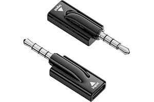 Seminer USB-C till 3,5 mm hörlursuttagsadapter Kompatibel med headset, PC, , bärbar dator, mikrofon, högtalare (2-pack)