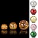 Produktbild DbKW 3 Beleuchtete LED Outdoor- Kugeln, 14, 11 & 9 cm, inkl. Batterien, Garten Glaskugeln Leuchtkugel (Rosegold) … …