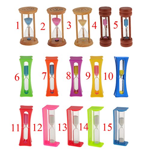 Holz Sandglass Sand Timer Sanduhr Küche Timer 3 Minuten Tisch Dekor – Blau - 6
