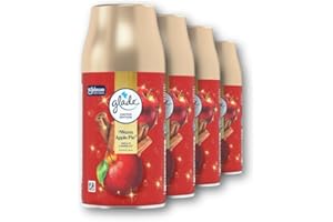 Glade Automatic Spray Ricarica, Profumatore per Ambienti, Edizione Limitata, fragranza Warm Apple Pie, Confezione da 4 ricariche