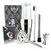 Produktbild GRAND Cocktailset mit Boston Cocktail Shaker | Ideal für Zuhause oder die Bar | 6er Set Inklusive 50 Cocktail Rezeptkarten auf Deutsch. Premium Barkeeper Cocktailshaker Set.