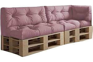 ‎CHILLY PILLEY chilly pilley Palettenkissen Wasserdicht Palettenauflage Palettenpolster Palettenmöbel Gartenkissen Wasserfest Wasserabweisend viele Größen und Farben (5er Set Puderrosa)