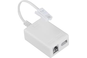 TIANXUAN ADSL Filter Microfilter for Broadband Internet Phone BT Plug to ADSL RJ11 Splitter Adapter Telephone White Socket Splitter Cable for BT Sky Landline Modem Router WiFi Telephone Fax Talktalk