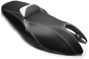 POLIPARTS Coprisella Colore Nero con Cuscinetto Bianco per Yamaha T-MAX TMAX 500 Anno 2001 2002 2003 2004 2005 2006 2007 (Bianco)