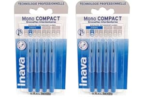 Inava Brossettes Mono Compact Bleu 0,8 mm lot de 2 x 4 = 8