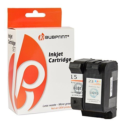 Preisvergleich Produktbild Bubprint 2 Druckerpatronen kompatibel für HP 23 + 15