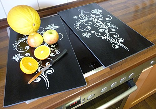 HERDABDECKPLATTEN 2 teilig aus GLAS für Ceranfeld - 3