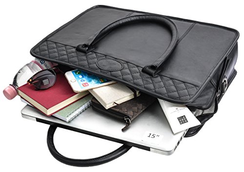 Umh  ngetasche Gusti Leder studio  Ivo  Laptoptasche 15 Zoll Arbeitstasche Business Henkeltasche Schwarz 2B41-29-29