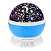 Price comparison product image Intsun Novelty 360 Rotating Round Night Light Projector Lamp (Star Moon Sky Projector, 3 Model Light, USB Powered) Romantic Home Decoration Light Great Gift for Christmas Children (Blue)