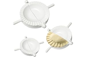 TAOBOSEC Moule Gyoza, Lot De 3 Outils Pour Faire Des Boulettes SéCurité Alimentaire Moule Pour Boulettes Disponible En Trois Tailles DiamèTre 6,5/8/10 Cm Moule A Raviolis Gyoza Machine à Boulettes