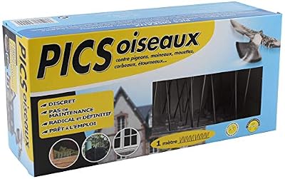 Caussade IREPOIPIC Pic-Pigeons discret - 1 Mètre de Protection - Prêt à l'emploi, Facile à Poser | pigeons, moineaux, mouettes, cordeaux, étourneaux
