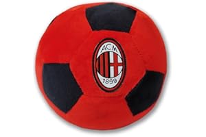 hermet Milan, Cuscino Palla Morbido Diametro 22 cm, Cuscino Rotondo Arredamento, Rosso Nero, Prodotto Ufficiale