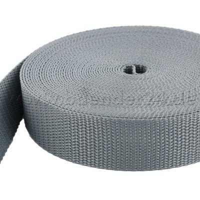 Preisvergleich Produktbild 10m PP Gurtband - 50mm breit - 1,4mm stark - grau (UV)