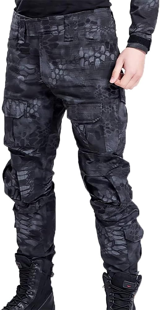 Pantalones de combate para hombres tipo uniforme BDU (Uniforme de batalla) con rodilleras de protección, ideales para el ejército, fuerzas militares, juegos como airsoft y paintball, de WorldShopping4U