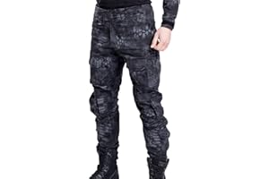 ATAIRSOFT Hommes BDU Tournage Combat Pantalons Pantalon avec Genou Coussinet pour Tactique Militaire Armée Airsoft TYP