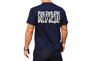 FEUER1 T-shirt fonctionnel - Bleu marine - Avec protection UV 30+ NYFD (work) (standard)