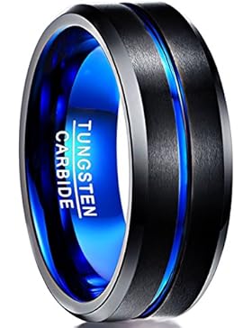 Ring Herren/Damen Wolframcarbid Außenbreite 8mm bequem, Men Fashion Schmuck ✔Ehering ✔Verlobungsring ✔Freundschaftsring...