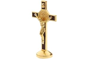 Pofet, crocifisso, Gesù Cristo in croce, statuetta per auto, casa cappella, decorazione, oro