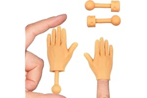 CREEPYPARTY Small Hands on Sticks Little Finger Hands with Holder Mini Left Hands and Right Hands 2 Pcs Game Prank Tiktok Toys
