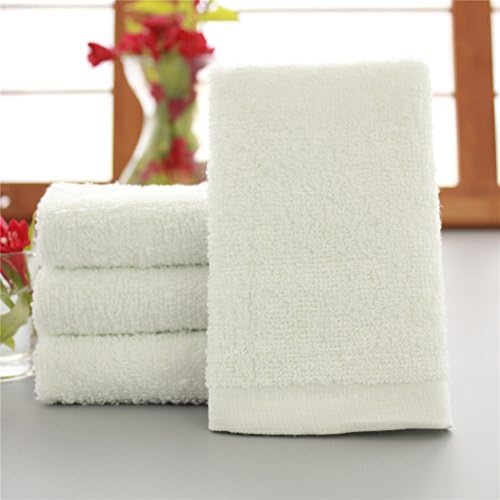 GKRY 100% Egyptian Cotton/Super Soft and Highly Absorbent/Machine Washable/Absorbent and Quick Dry Face Cloth/Microfiber ExtraPure Cotton White small party napkins a 28x28cm, white