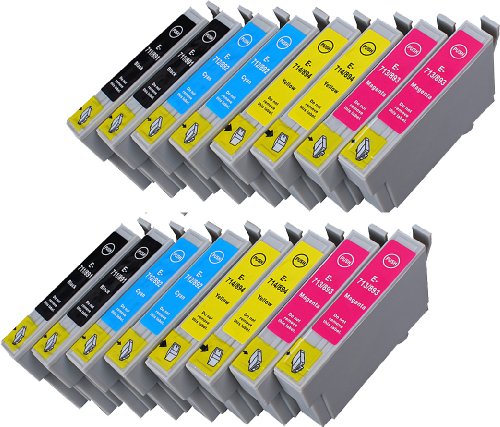 16 Multipack XL Epson T0715 , T0895 Patronen Kompatible. 4 schwarz, 4 cyan, 4 magenta, 4 gelb für Epson Stylus D120, Stylus D78, Stylus D92, Stylus DX4000, Stylus DX4050, Stylus DX4400, Stylus DX4450, Stylus DX5000, Stylus DX5050, Stylus DX6000, Stylus DX6050, Stylus DX7000F, Stylus DX7400, Stylus DX7450, Stylus DX8400, Stylus DX8450, Stylus DX9400F, Stylus Office B40W, Stylus Office BX300F, Stylus Office BX310FN, Stylus Office BX600FW, Stylus Office BX610FW, Stylus S20, Stylus S21, Stylus SX100, Stylus SX105, Stylus SX110, Stylus SX115, Stylus SX200, Stylus SX205, Stylus SX210, Stylus SX215, Stylus SX218, Stylus SX400, Stylus SX405, Stylus SX405WiFi, Stylus SX410, Stylus SX415, Stylus SX510W, Stylus SX515W, Stylus SX600FW, Stylus SX610FW. Tintenpatrone. Tinten kompatible Druckerpatronen. T0711 , T0712 , T0713 , T0714 , T0891 , T0892 , T0893 , T0894 , TO711 , TO712 , TO713 , TO714 , TO891 , TO892 , TO893 , TO894 © Patronenland