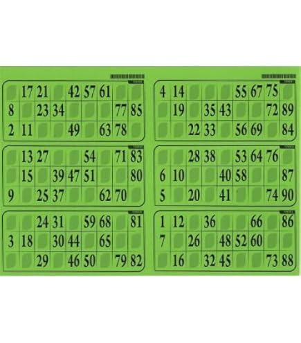 PLAQUE DE 8 CARTES DE LOTO EPAISSEUR 1 MM - COLORIS ALEATOIRE