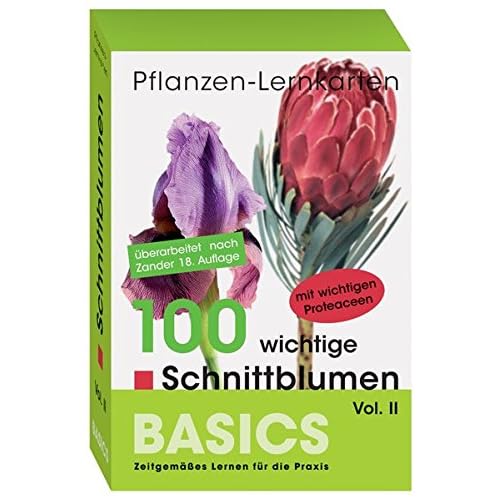 Pflanzen-Lernkarten: Die 100 wichtigsten Schnittblumen Vol. II: 100 Lernkarten mit Lernkartenbox