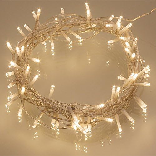 GHJ 500 LED Battery Operated Warm White String Fairy Lights for Christmas Tree XMAS Party