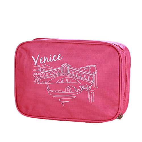 Andyshi da viaggio da appendere borsa da toilette/lavaggio custodia/custodia/astuccio per trucco cosmetici Rose