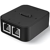 Lunatic 4146 2 Port RJ45 Ethernet Switch &Ccedil;evirici &Ccedil;oklayıcı 2 portlu manuel ağ anahtarı: 1000Mbps hız desteği ile 2 Giriş 1 &Ccedil;