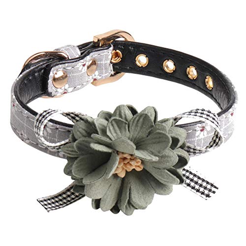 Preisvergleich Produktbild dog collar cat collar Flower pet dog collar pu
