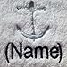 Produktbild Waschlappen, Handtuch, Badetuch oder Badelaken personalisiert mit Anker Logo und Namen Ihrer Wahl, 100 % Terry-Baumwolle, White, Black, Aqua, Cream, Chocolate, Navy Blue, Sky Blue, Face Cloth 30x30cm