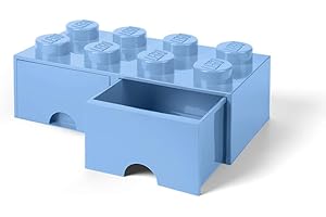 Room Copenhagen LEGO Brick Drawer 8" Drawer, Plastic, Light Blue, 25 x 50 x 18 cm
