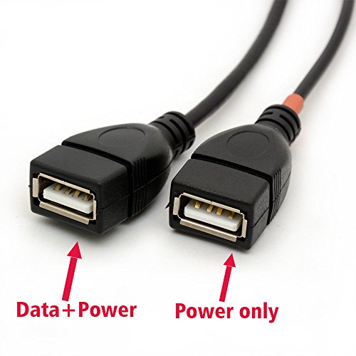USB-Kabel Y-Verteiler USB 2.0 Energien-Erhöhung Naben-Adapter 1 Frau 2 Mann-Daten-Aufladeeinheit Kabel-Verlängerung Codeart a 30cm (1 Male to 2 Female) - 4