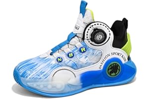 BIackPig Kinder Basketballschuhe Kinder Sportschuhe Twist Schnalle Turnschuhe Jungen und Mädchen Basketballschuhe 30EU-41EU